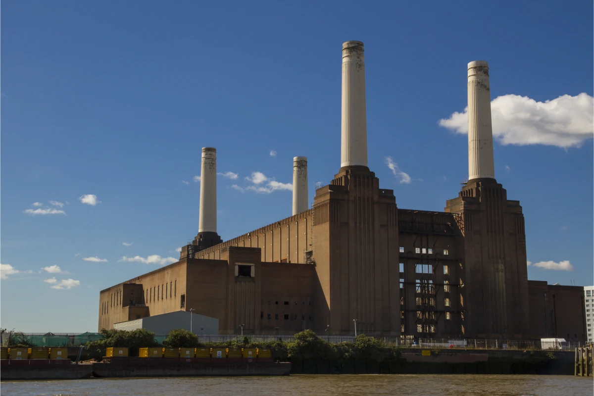 Battersea Power Station beside the River Thames